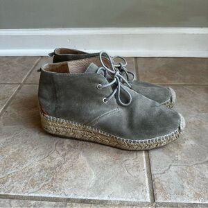 Rag & Bone Gray Suede Geneva Espadrille Boho Moccasin Wedges​​